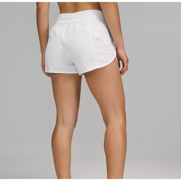 Lululemon Tracker Low Rise Lined Elastic Waist Short Shorts White 8 - Picture 3 of 13